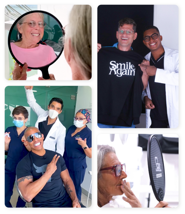 Cancun Dental Specialists patients smile reactions
